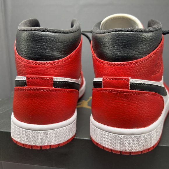 AIR JORDAN 1 MID CHICAGO Custom Red White Black 554724-126 Men Size 8 In OG Box main image 6